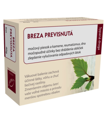 Breza previsnutá, list, 40 g